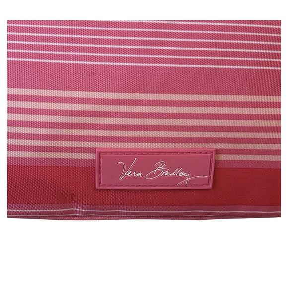 Vera Bradley Pink Tonal Stripe Lighten Up Slim Crossbody Bag purse - Picture 8 of 10